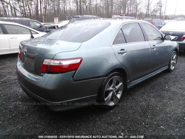 4T1BE46K57U526049 - 2007 TOYOTA CAMRY NEW GENERAT CE/LE/XLE/SE TURQUOISE photo 4