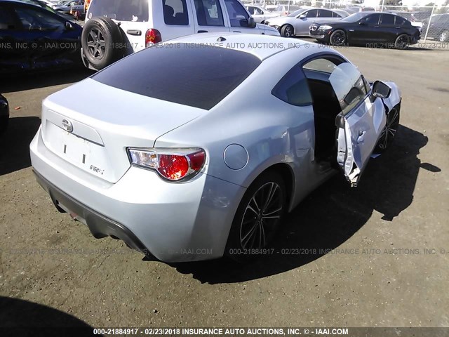 JF1ZNAA11D2729730 - 2013 TOYOTA SCION FR-S SILVER photo 4