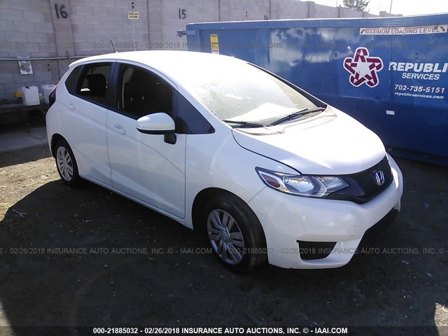 JHMGK5H53HS003818 - 2017 HONDA FIT LX WHITE photo 1