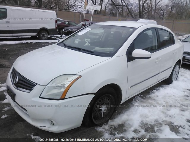 3N1AB6AP1BL717741 - 2011 NISSAN SENTRA 2.0/2.0S/SR/2.0SL WHITE photo 2