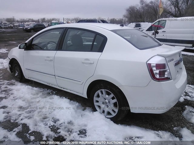 3N1AB6AP1BL717741 - 2011 NISSAN SENTRA 2.0/2.0S/SR/2.0SL WHITE photo 3