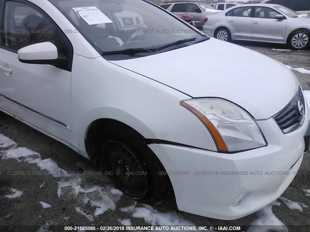 3N1AB6AP1BL717741 - 2011 NISSAN SENTRA 2.0/2.0S/SR/2.0SL WHITE photo 6