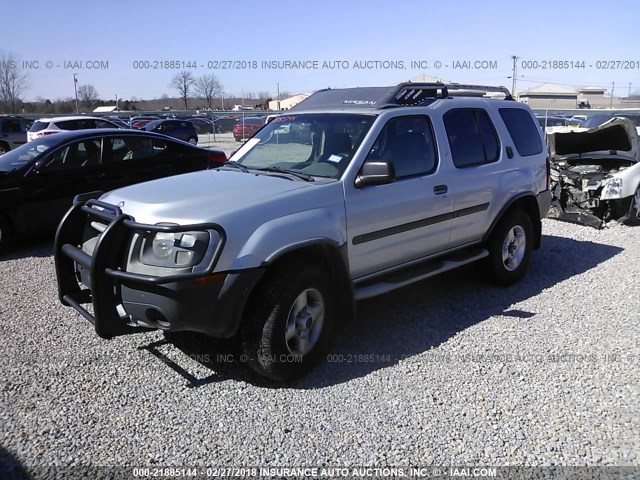 5N1ED28Y42C596601 - 2002 NISSAN XTERRA XE/SE SILVER photo 2