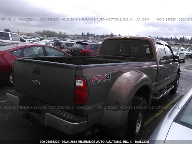 1FT8W3DT4CEA56988 - 2012 FORD F350 SUPER DUTY BROWN photo 4