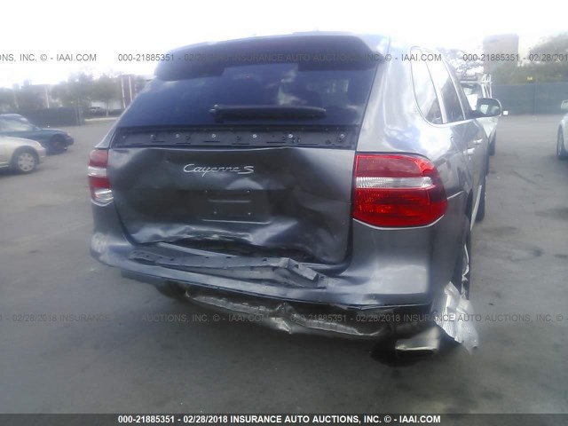 WP1AB29P98LA36305 - 2008 PORSCHE CAYENNE S GRAY photo 6