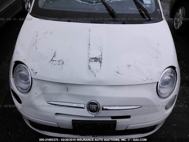 3C3CFFAR1DT672478 - 2013 FIAT 500 POP WHITE photo 10