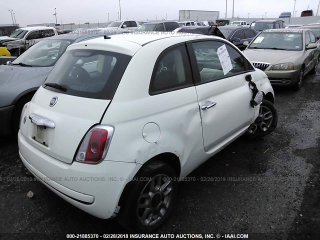 3C3CFFAR1DT672478 - 2013 FIAT 500 POP WHITE photo 4