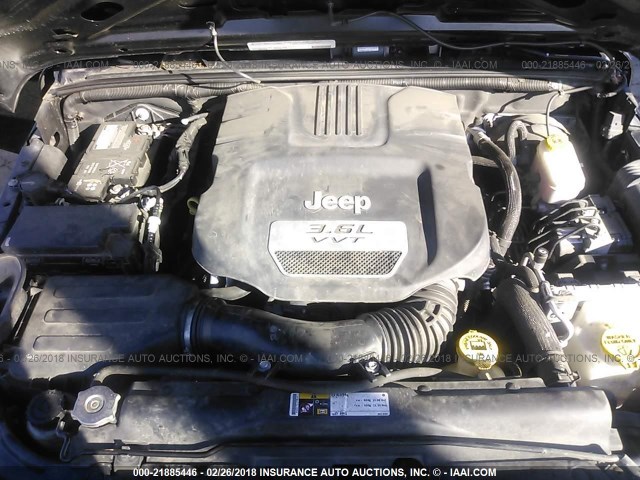 1C4AJWAG3CL229355 - 2012 JEEP WRANGLER SPORT 黑色 照片 10