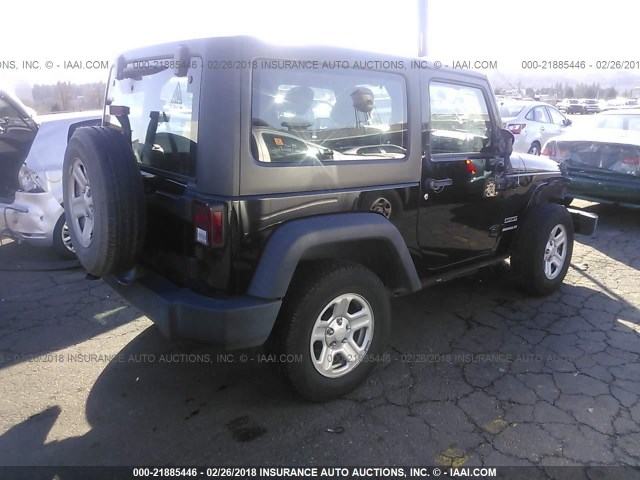 1C4AJWAG3CL229355 - 2012 JEEP WRANGLER SPORT 黑色 照片 4