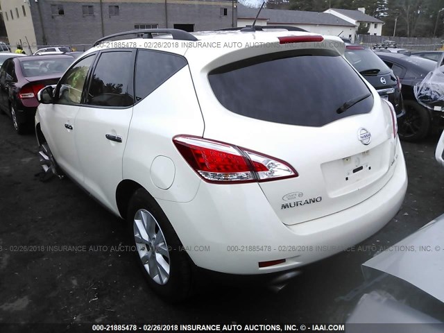 JN8AZ1MW6CW233207 - 2012 NISSAN MURANO S/SL/LE WHITE photo 3