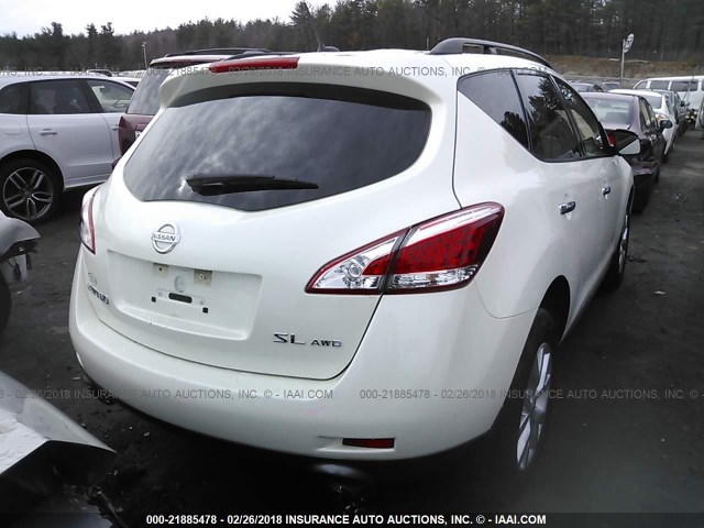 JN8AZ1MW6CW233207 - 2012 NISSAN MURANO S/SL/LE 白色 照片 4