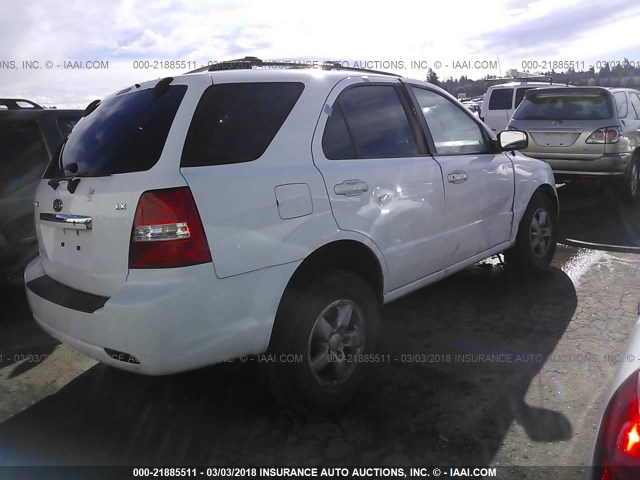 KNDJC736175723132 - 2007 KIA SORENTO EX/LX WHITE photo 4