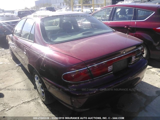 2G4WS52JX31269862 - 2003 BUICK CENTURY CUSTOM RED photo 3