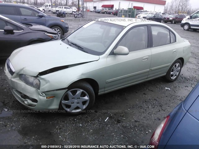 KMHDN46D64U918009 - 2004 HYUNDAI ELANTRA GLS/GT GREEN photo 2