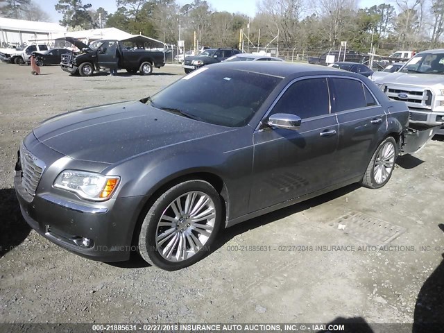 2C3CCACG3CH188407 - 2012 CHRYSLER 300 LIMITED GRAY photo 2