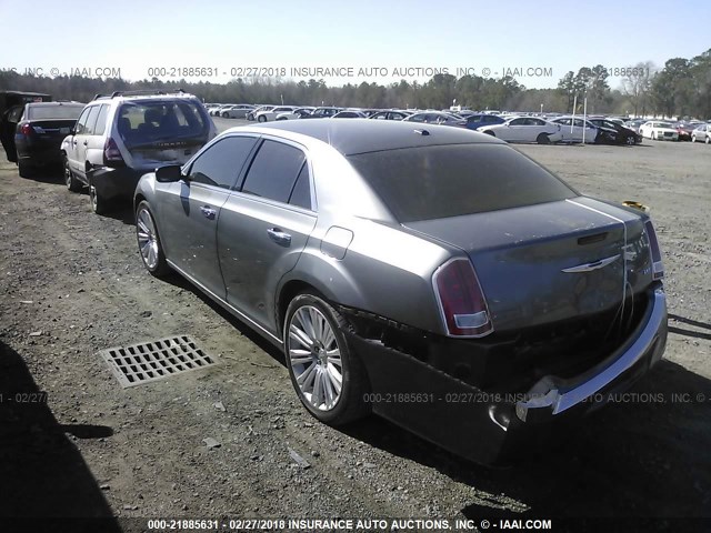 2C3CCACG3CH188407 - 2012 CHRYSLER 300 LIMITED GRAY photo 3