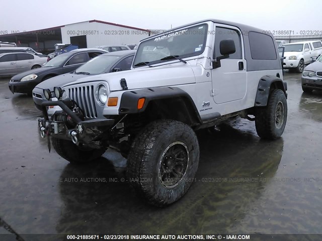 1J4FA44S45P323678 - 2005 JEEP WRANGLER / TJ UNLIMITED GRAY photo 2