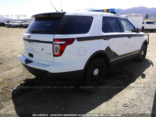 1FM5K8AR8EGA81111 - 2014 FORD EXPLORER POLICE INTERCEPTOR WHITE photo 4