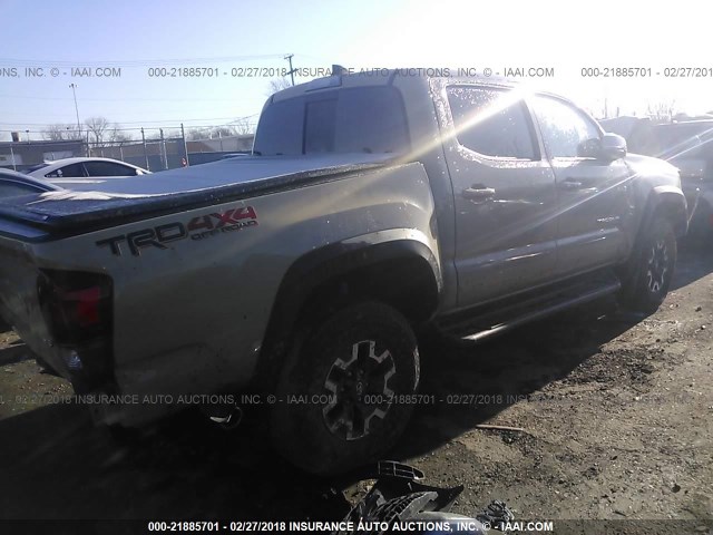 3TMCZ5AN7JM122055 - 2018 TOYOTA TACOMA DBL CAB/SR/TRDSPT/OR/PRO ტალღისფერი ფოტო 4