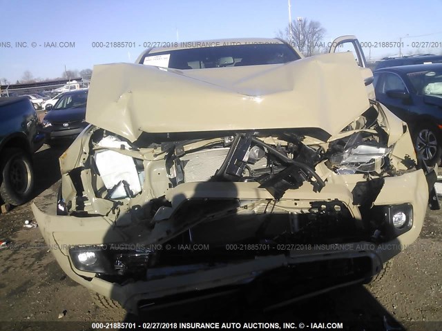 3TMCZ5AN7JM122055 - 2018 TOYOTA TACOMA DBL CAB/SR/TRDSPT/OR/PRO ტალღისფერი ფოტო 6