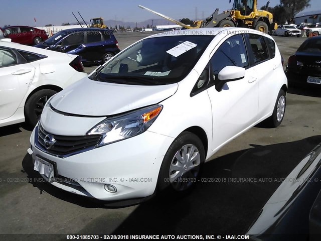 3N1CE2CP0GL365975 - 2016 NISSAN VERSA NOTE S/S PLUS/SV/SL/SR WHITE photo 2