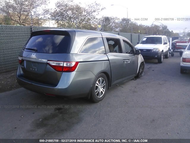 5FNRL5H69BB068225 - 2011 HONDA ODYSSEY EXL ნაცრისფერი ფოტო 4