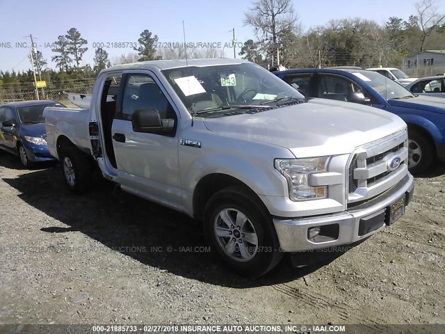 1FTEX1C85HFB04453 - 2017 FORD F150 SUPER CAB SILVER photo 1