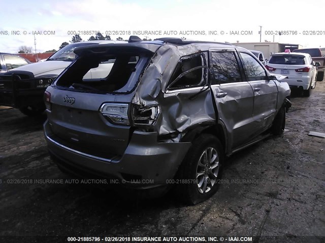 1C4RJEBG4FC230689 - 2015 JEEP GRAND CHEROKEE LIMITED SILVER photo 4