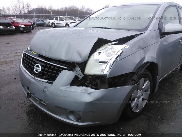 3N1AB61E78L618266 - 2008 NISSAN SENTRA 2.0/2.0S/2.0SL GRAY photo 6