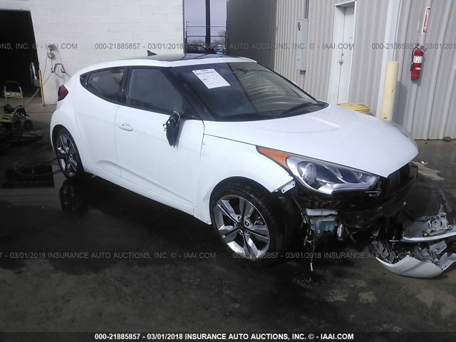 KMHTC6AD9GU288723 - 2016 HYUNDAI VELOSTER WHITE photo 1