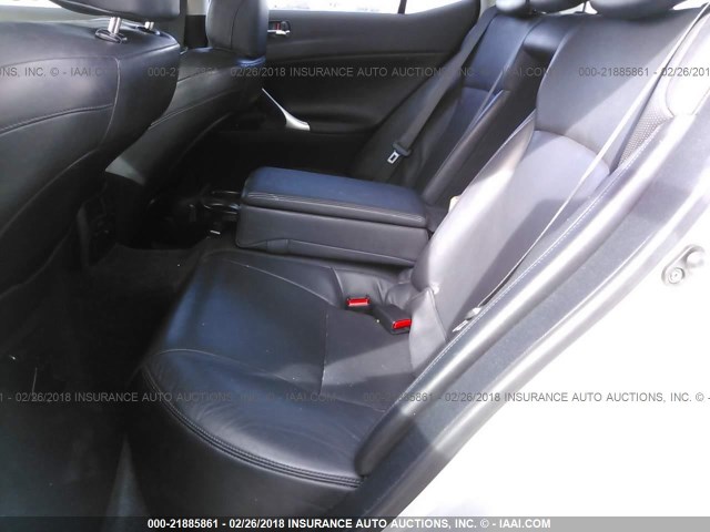 JTHBK262872048284 - 2007 LEXUS IS 250 SILVER photo 8