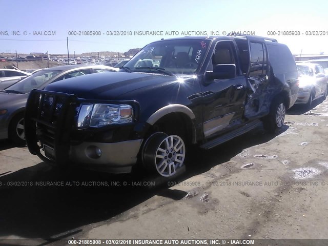 1FMJK1J54EEF18908 - 2014 FORD EXPEDITION EL XLT/EL KING RANCH BLACK photo 2