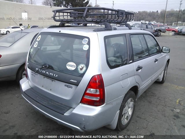 JF1SG65653H764474 - 2003 SUBARU FORESTER 2.5XS SILVER photo 4