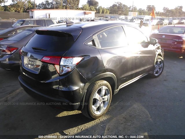 3CZRU5H79GM736575 - 2016 HONDA HR-V EXL BLACK photo 4