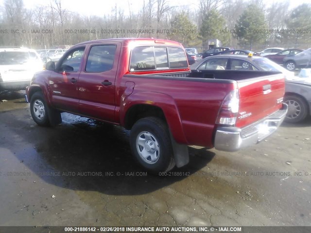 3TMJU62NX9M077134 - 2009 TOYOTA TACOMA DOUBLE CAB PRERUNNER RED photo 3