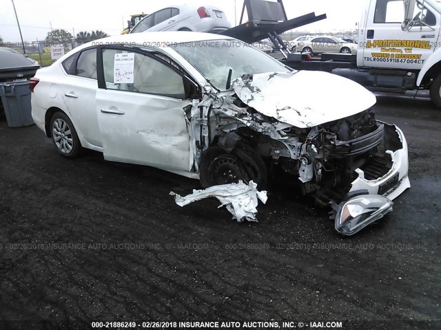 3N1AB7AP6GY249148 - 2016 NISSAN SENTRA S/SV/SR/SL WHITE photo 1