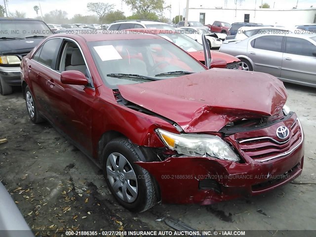 4T4BF3EK8AR018731 - 2010 TOYOTA CAMRY SE/LE/XLE RED photo 1