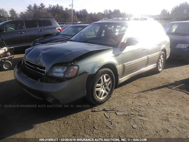 4S3BH675247608816 - 2004 SUBARU LEGACY OUTBACK AWP GREEN photo 2