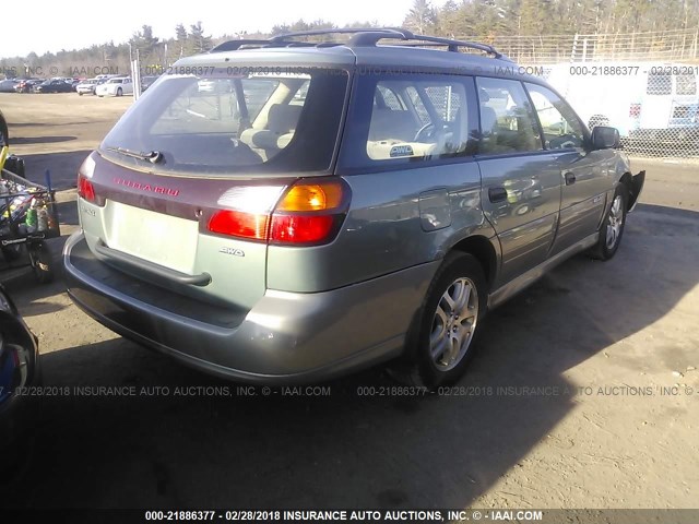 4S3BH675247608816 - 2004 SUBARU LEGACY OUTBACK AWP GREEN photo 4