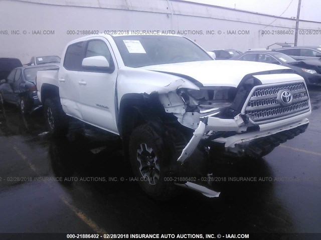3TMCZ5AN9GM031149 - 2016 TOYOTA TACOMA DBL CAB/SR/SR5/TRD SPT/OR WHITE photo 1