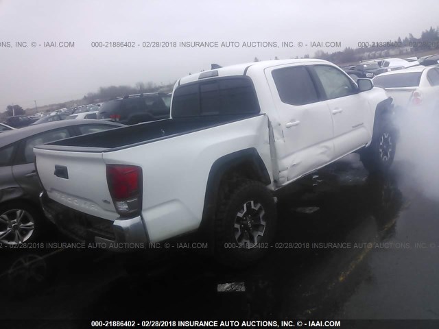 3TMCZ5AN9GM031149 - 2016 TOYOTA TACOMA DBL CAB/SR/SR5/TRD SPT/OR WHITE photo 4