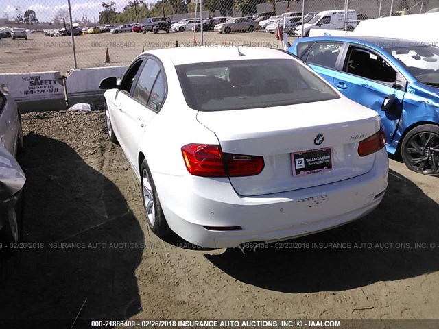 WBA3C1C52EK116133 - 2014 BMW 328 I SULEV WHITE photo 3