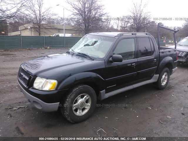 1FMZU77E81UC54793 - 2001 FORD EXPLORER SPORT TR  BLACK photo 2