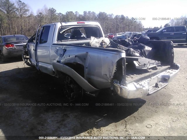 5TEUX42N97Z457901 - 2007 TOYOTA TACOMA ACCESS CAB SILVER photo 3