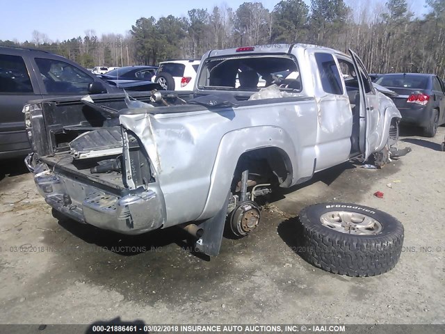 5TEUX42N97Z457901 - 2007 TOYOTA TACOMA ACCESS CAB SILVER photo 4