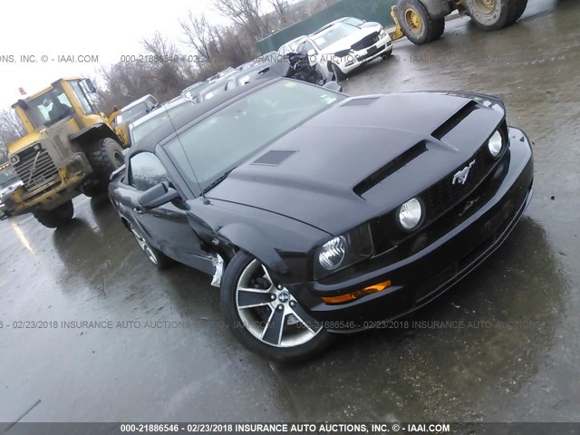 1ZVHT85H875218057 - 2007 FORD MUSTANG GT BLACK photo 1
