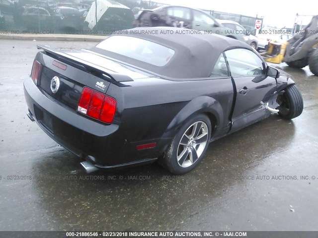 1ZVHT85H875218057 - 2007 FORD MUSTANG GT BLACK photo 4