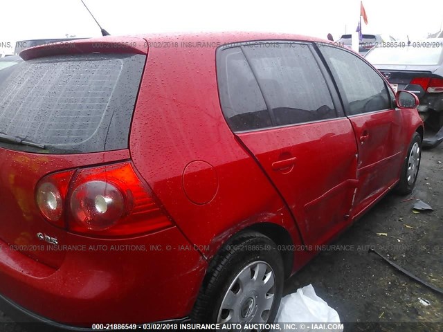 WVWDR71K47W230891 - 2007 VOLKSWAGEN RABBIT RED photo 6