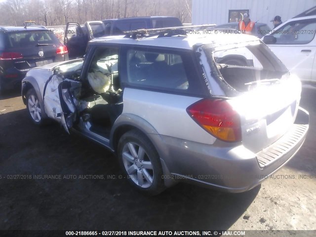 4S4BP61CX66350303 - 2006 SUBARU LEGACY OUTBACK 2.5I SILVER photo 3