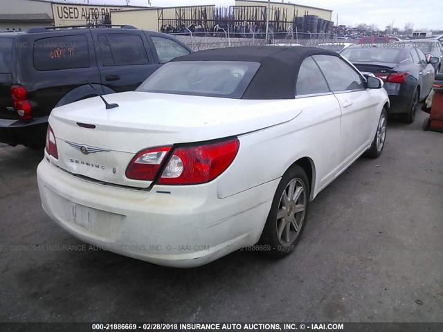 1C3LC55RX8N134588 - 2008 CHRYSLER SEBRING TOURING WHITE photo 4